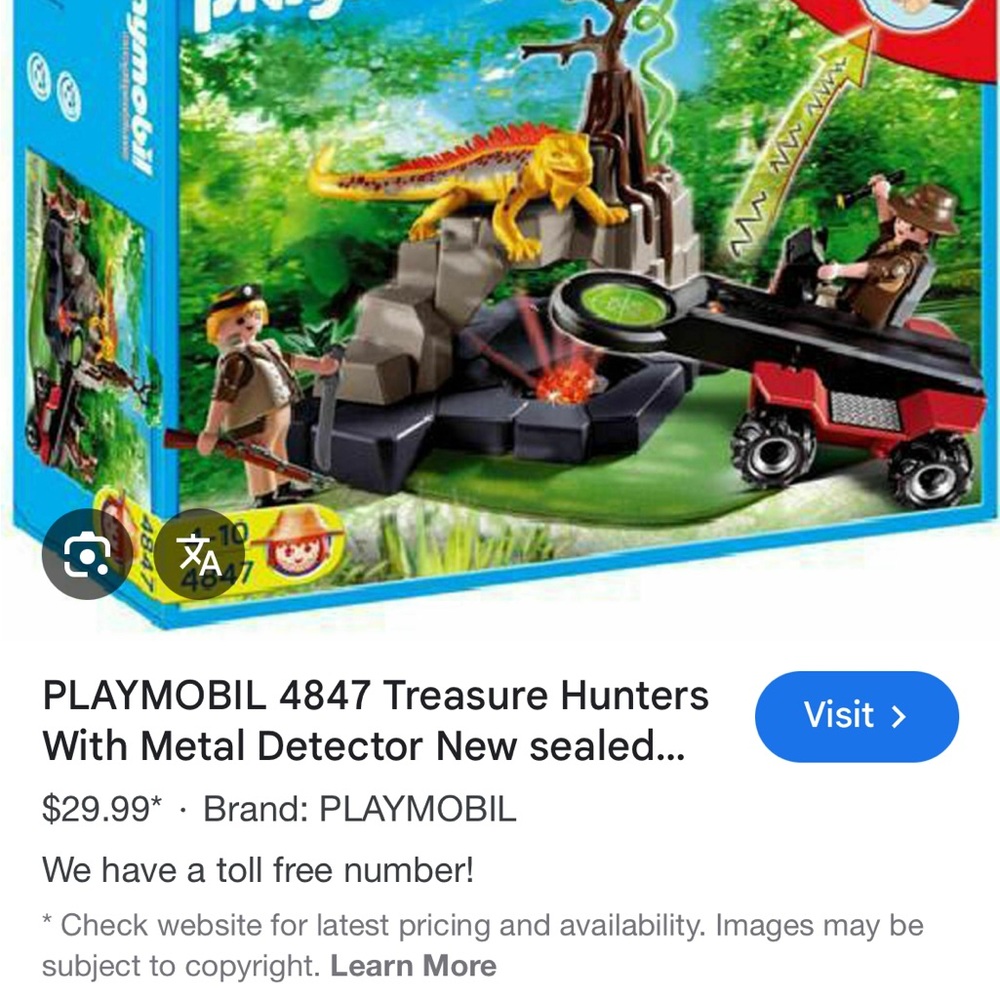 Playmobil 4847 treasure hunters with metal detector (new in bags not box)